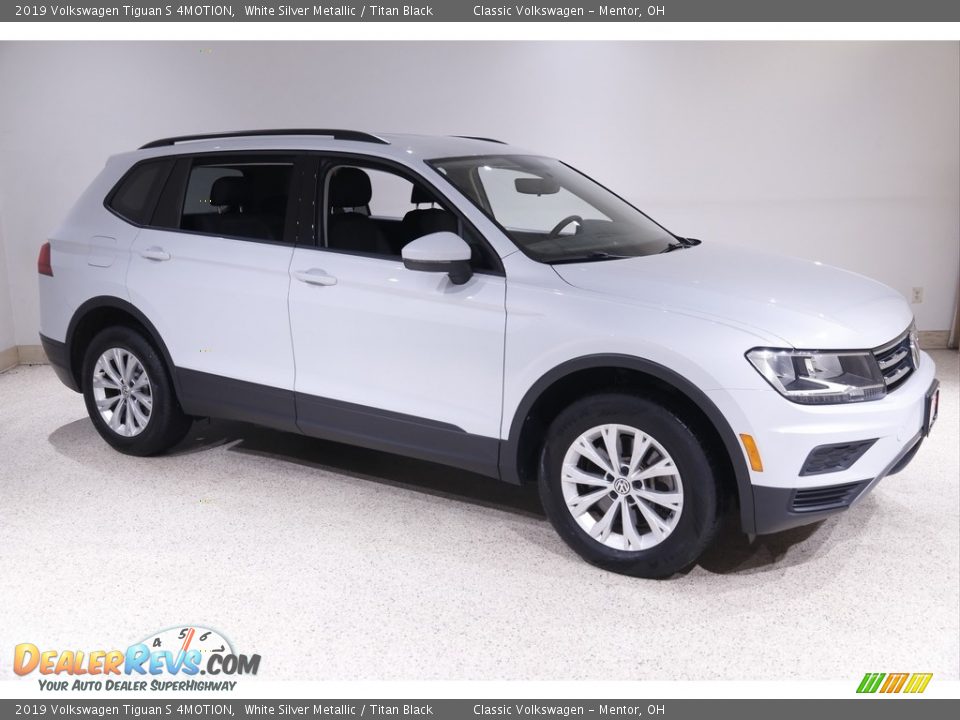 2019 Volkswagen Tiguan S 4MOTION White Silver Metallic / Titan Black Photo #1