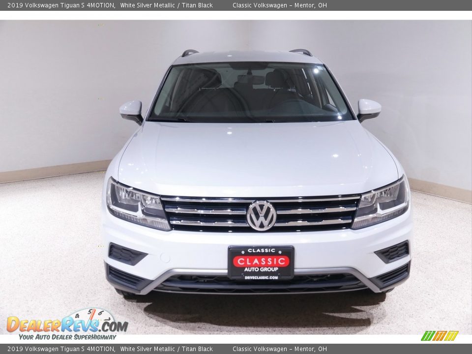 2019 Volkswagen Tiguan S 4MOTION White Silver Metallic / Titan Black Photo #2