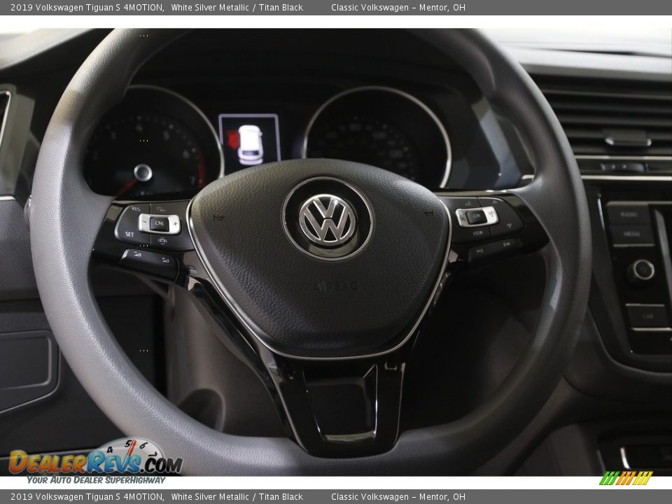 2019 Volkswagen Tiguan S 4MOTION White Silver Metallic / Titan Black Photo #7