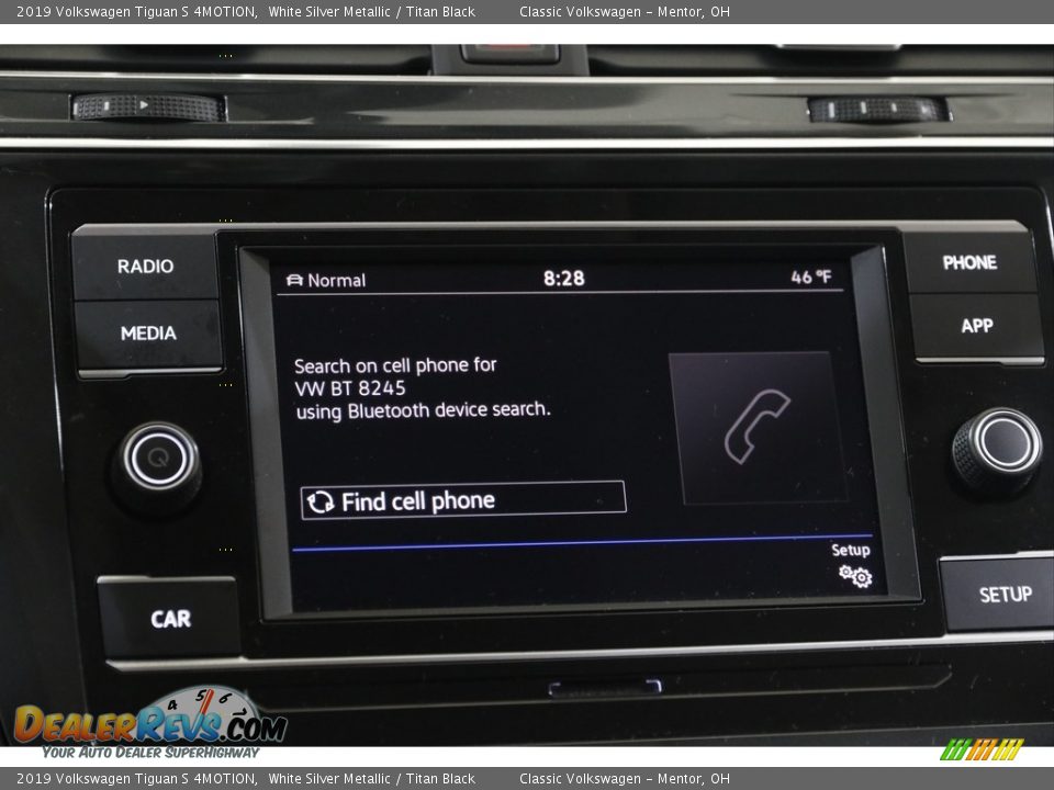 2019 Volkswagen Tiguan S 4MOTION White Silver Metallic / Titan Black Photo #11