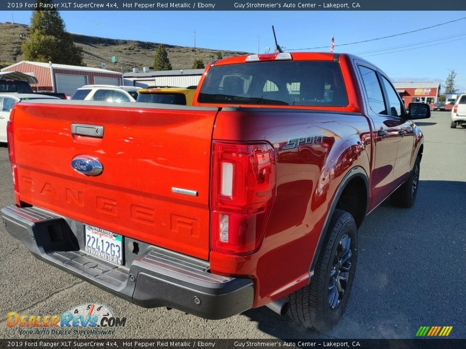 2019 Ford Ranger XLT SuperCrew 4x4 Hot Pepper Red Metallic / Ebony Photo #9