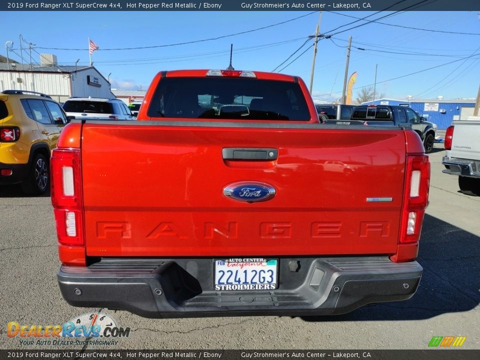 2019 Ford Ranger XLT SuperCrew 4x4 Hot Pepper Red Metallic / Ebony Photo #10