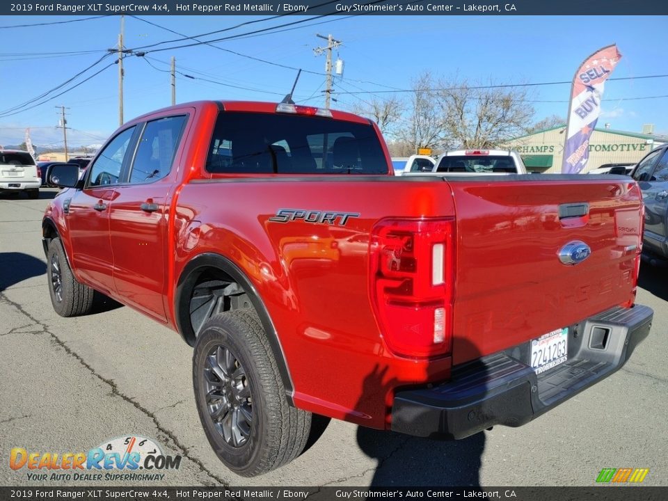 2019 Ford Ranger XLT SuperCrew 4x4 Hot Pepper Red Metallic / Ebony Photo #11