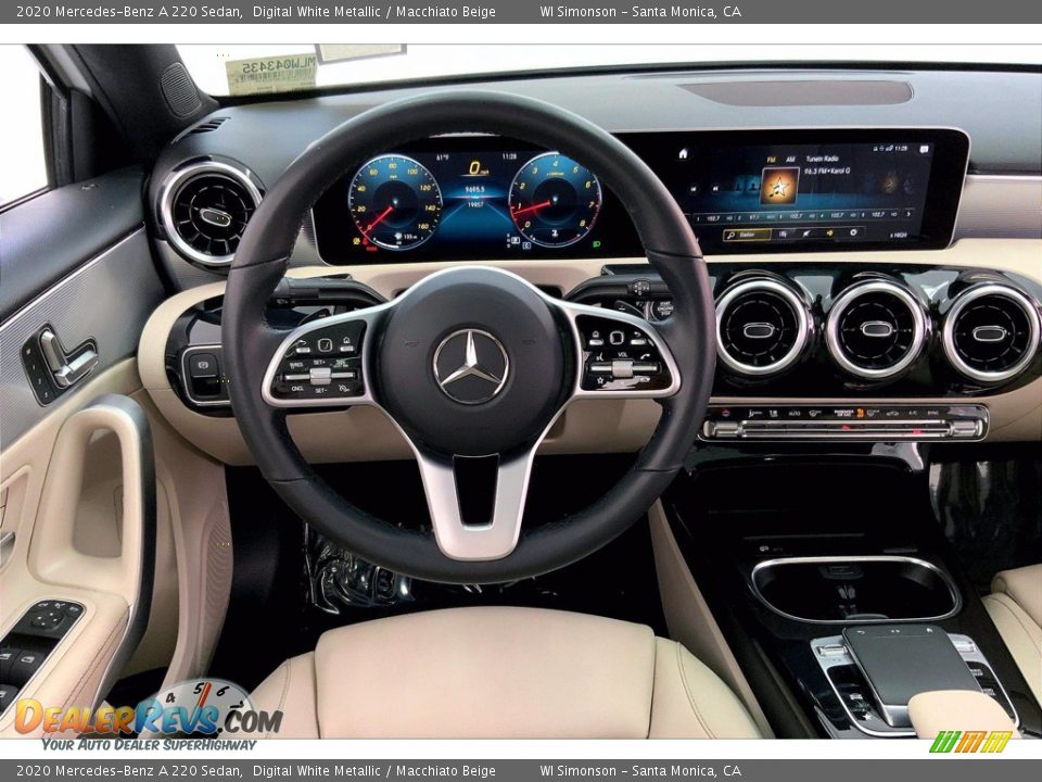 2020 Mercedes-Benz A 220 Sedan Digital White Metallic / Macchiato Beige Photo #4