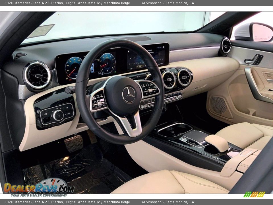 2020 Mercedes-Benz A 220 Sedan Digital White Metallic / Macchiato Beige Photo #14