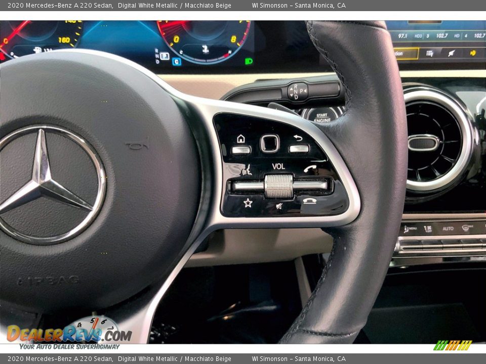 2020 Mercedes-Benz A 220 Sedan Digital White Metallic / Macchiato Beige Photo #22