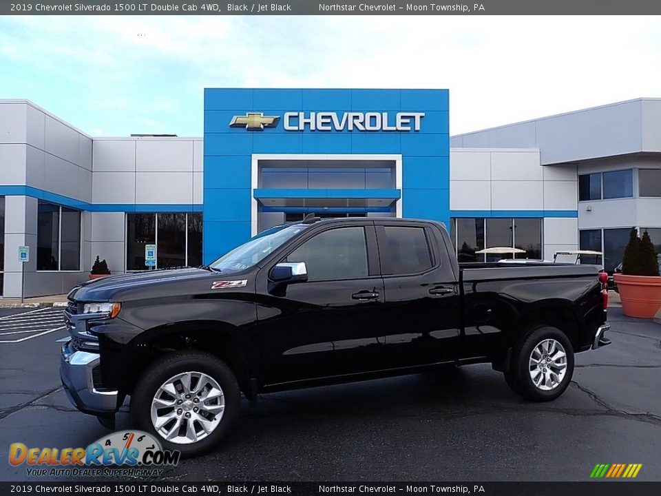 2019 Chevrolet Silverado 1500 LT Double Cab 4WD Black / Jet Black Photo #1