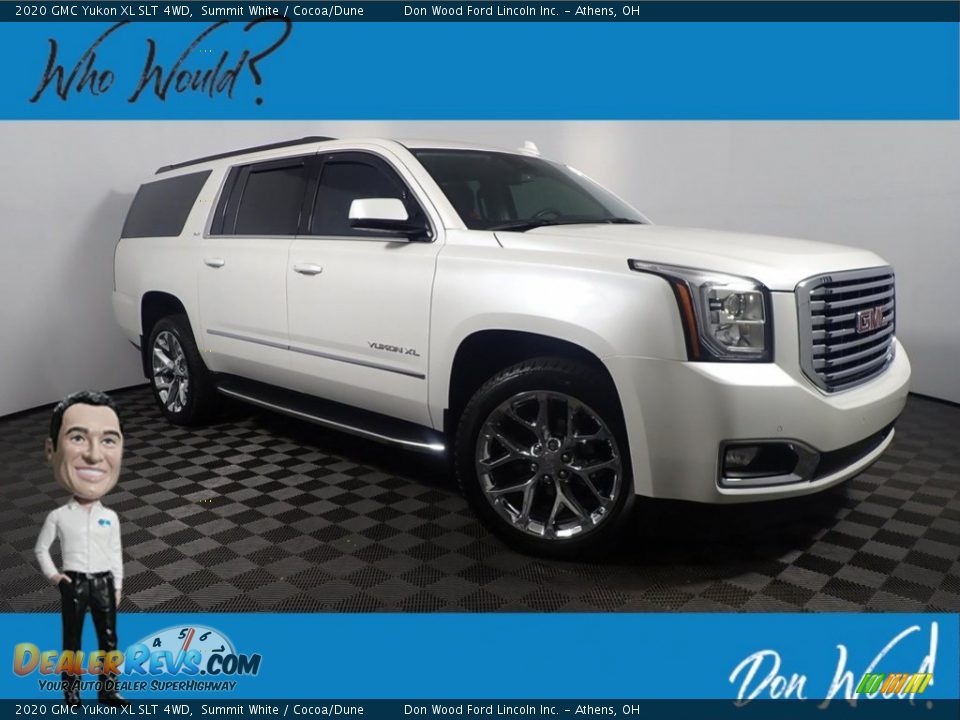 2020 GMC Yukon XL SLT 4WD Summit White / Cocoa/Dune Photo #1
