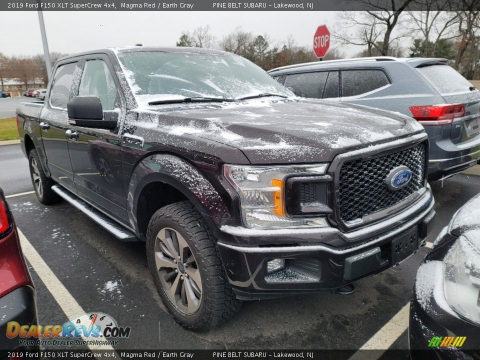 2019 Ford F150 XLT SuperCrew 4x4 Magma Red / Earth Gray Photo #2