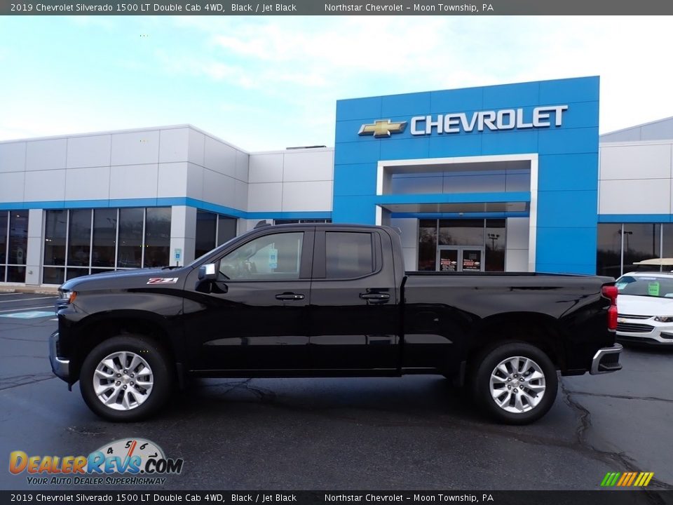 2019 Chevrolet Silverado 1500 LT Double Cab 4WD Black / Jet Black Photo #3