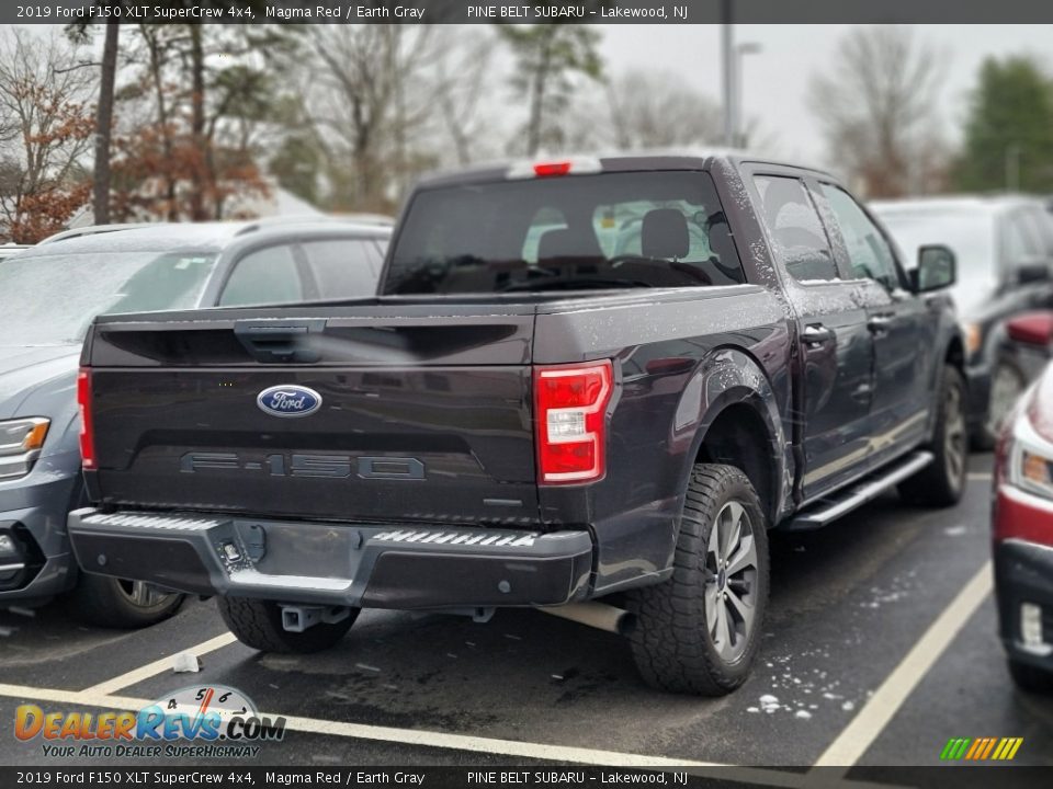 2019 Ford F150 XLT SuperCrew 4x4 Magma Red / Earth Gray Photo #3