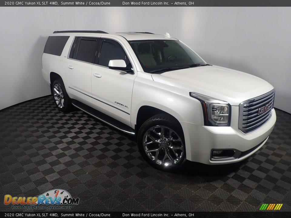 2020 GMC Yukon XL SLT 4WD Summit White / Cocoa/Dune Photo #7