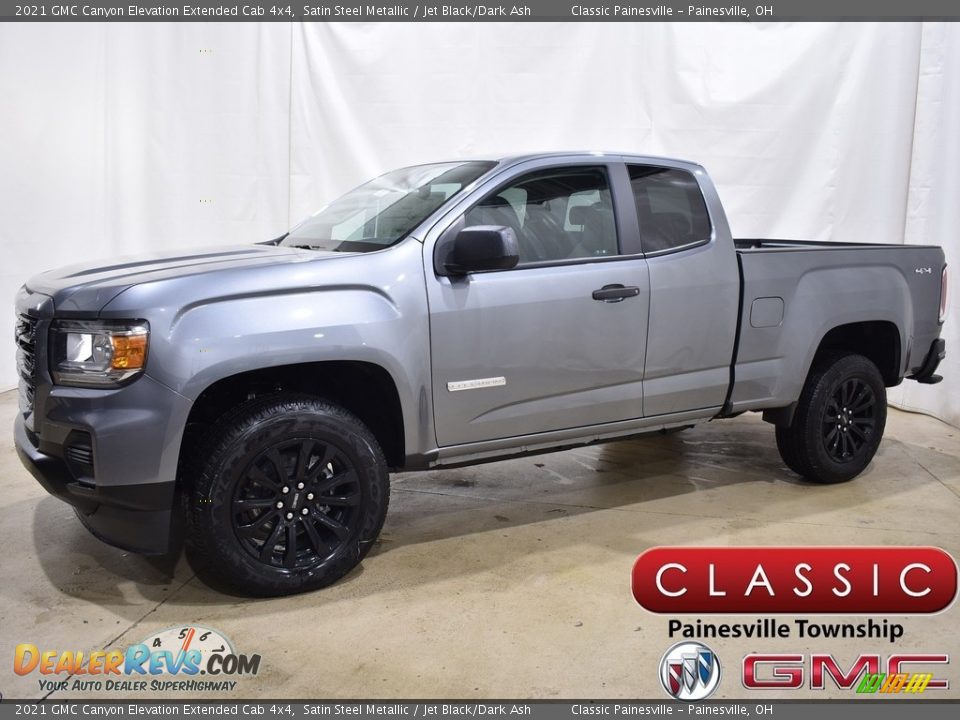 2021 GMC Canyon Elevation Extended Cab 4x4 Satin Steel Metallic / Jet Black/Dark Ash Photo #1