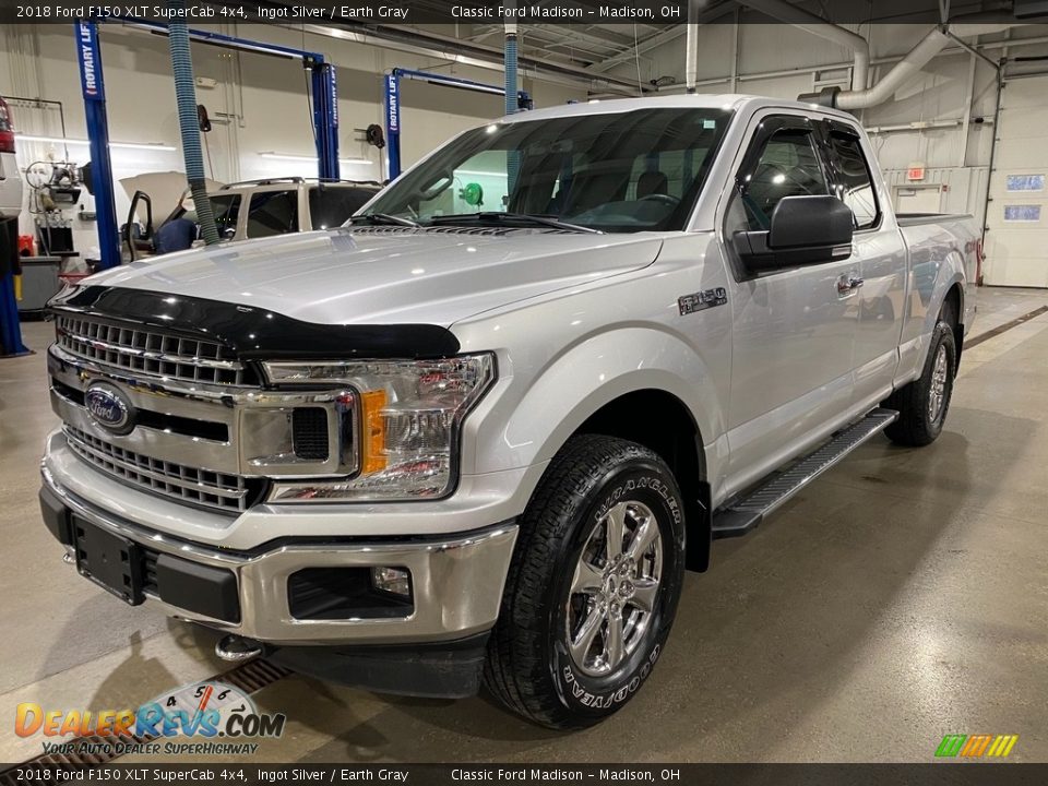 2018 Ford F150 XLT SuperCab 4x4 Ingot Silver / Earth Gray Photo #1