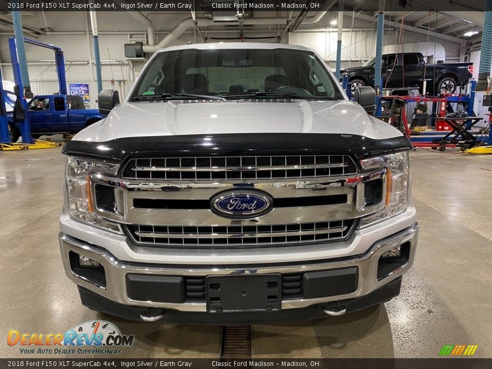 2018 Ford F150 XLT SuperCab 4x4 Ingot Silver / Earth Gray Photo #3