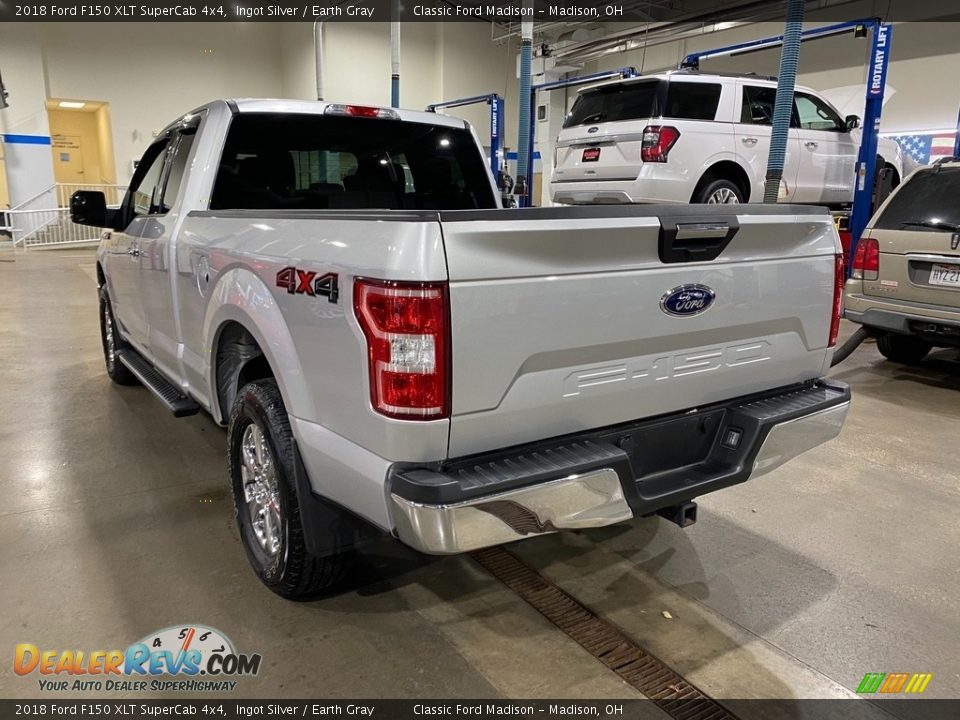 2018 Ford F150 XLT SuperCab 4x4 Ingot Silver / Earth Gray Photo #4