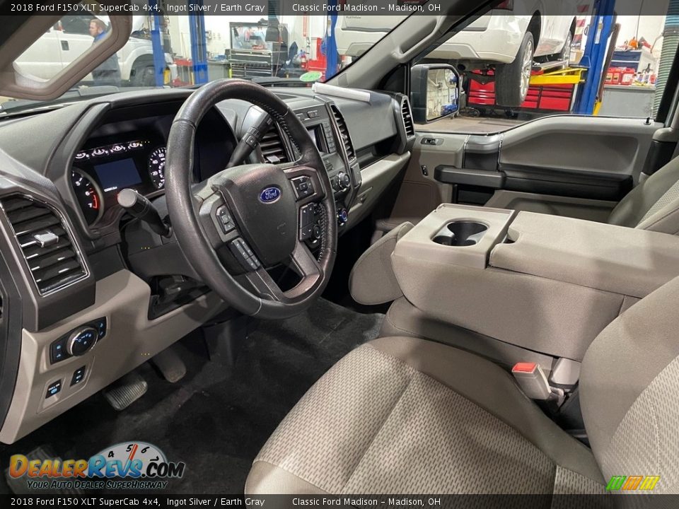 2018 Ford F150 XLT SuperCab 4x4 Ingot Silver / Earth Gray Photo #8