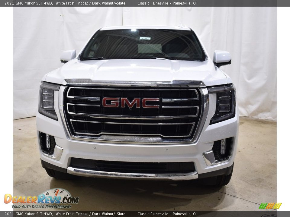 2021 GMC Yukon SLT 4WD White Frost Tricoat / Dark Walnut/­Slate Photo #4