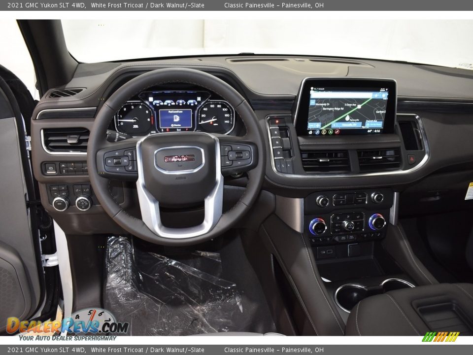 2021 GMC Yukon SLT 4WD White Frost Tricoat / Dark Walnut/­Slate Photo #13