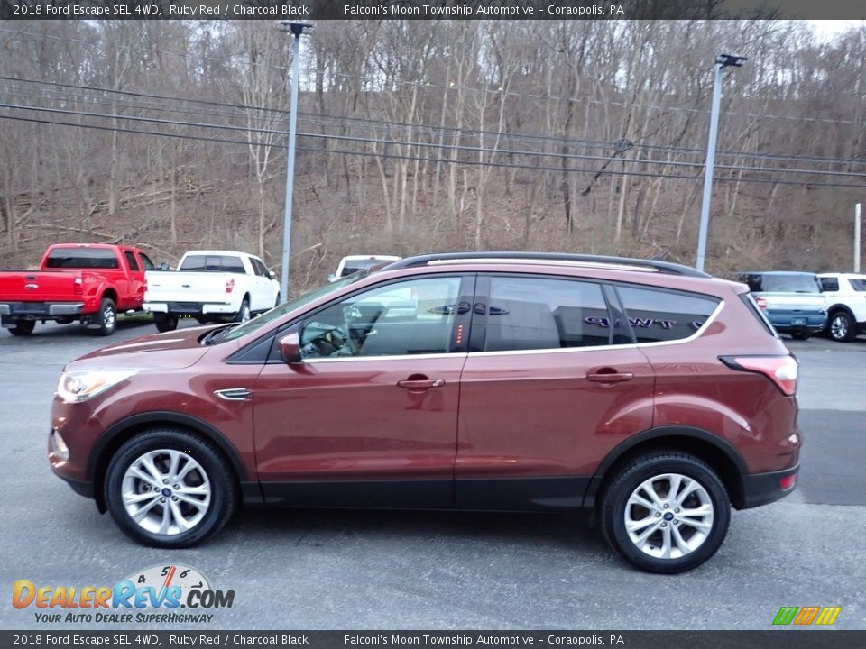 2018 Ford Escape SEL 4WD Ruby Red / Charcoal Black Photo #6