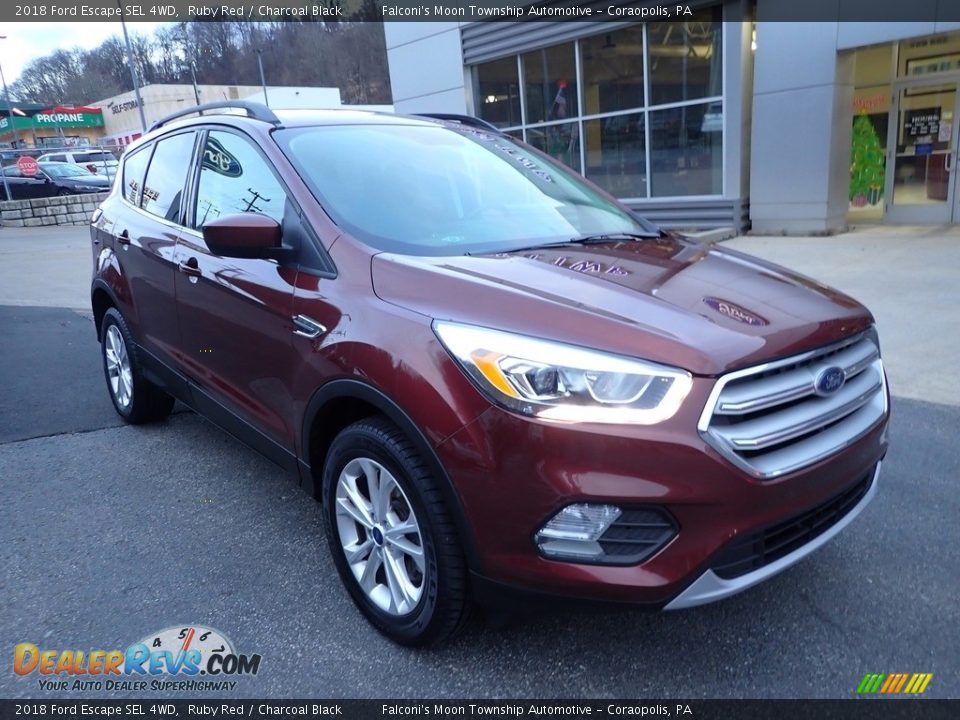 2018 Ford Escape SEL 4WD Ruby Red / Charcoal Black Photo #9