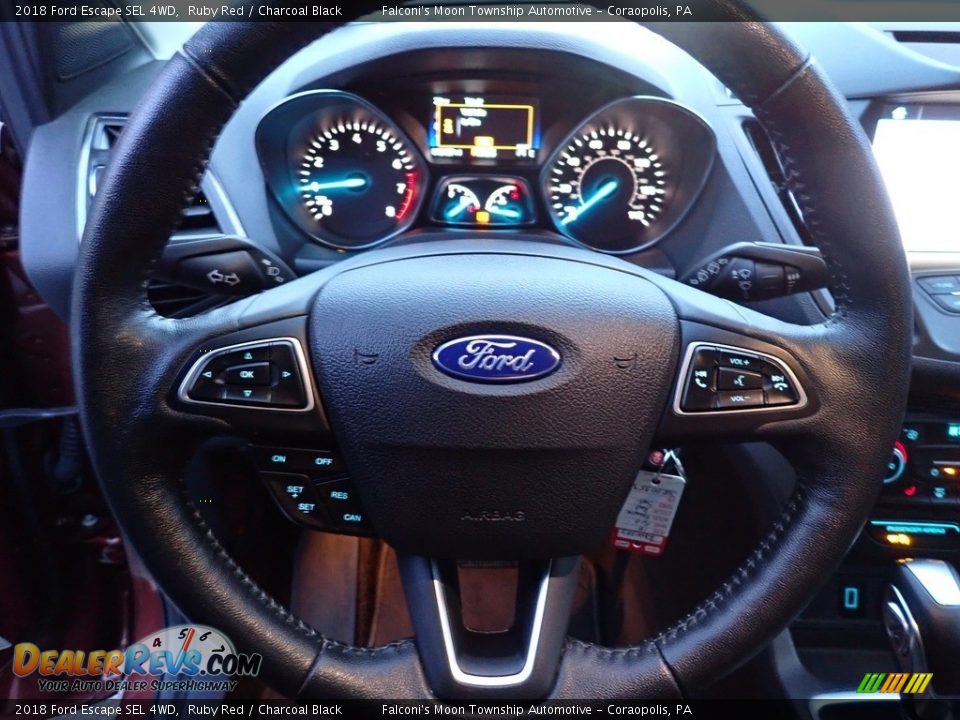 2018 Ford Escape SEL 4WD Ruby Red / Charcoal Black Photo #25