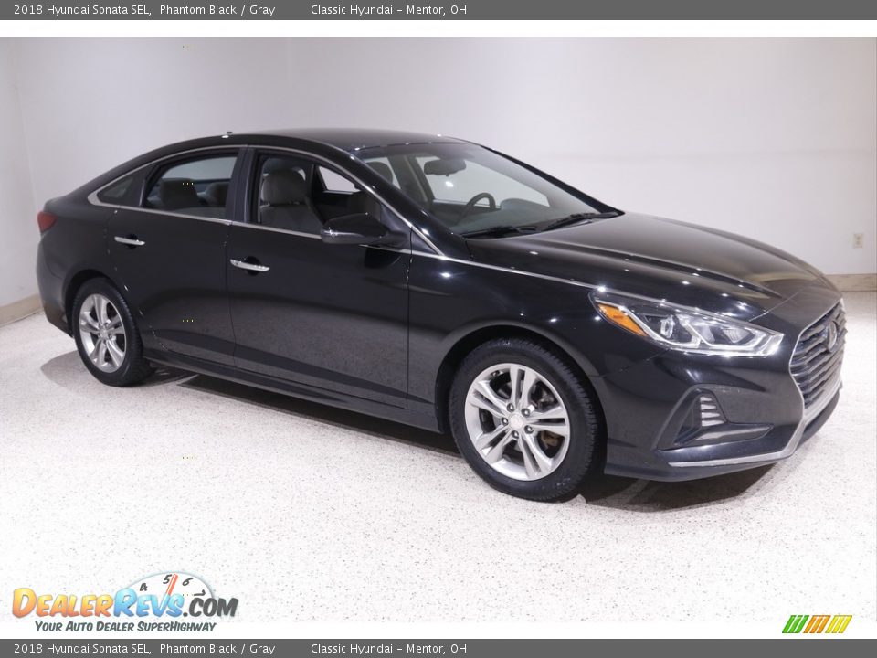 2018 Hyundai Sonata SEL Phantom Black / Gray Photo #1