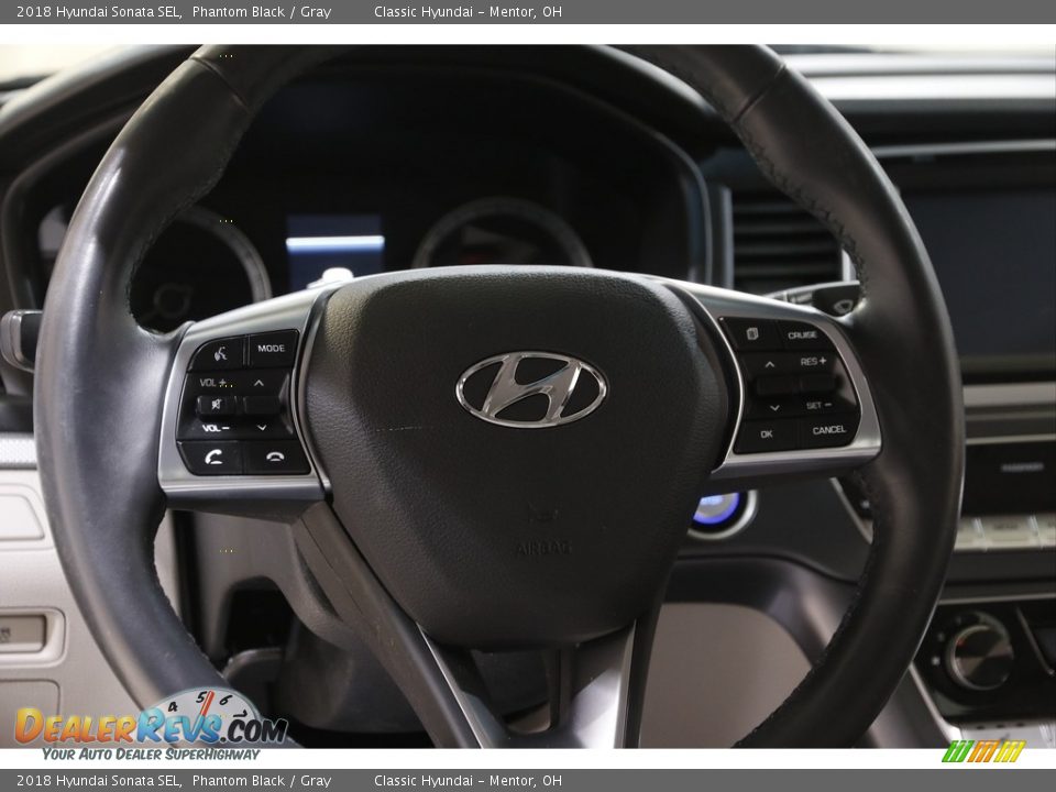 2018 Hyundai Sonata SEL Phantom Black / Gray Photo #7