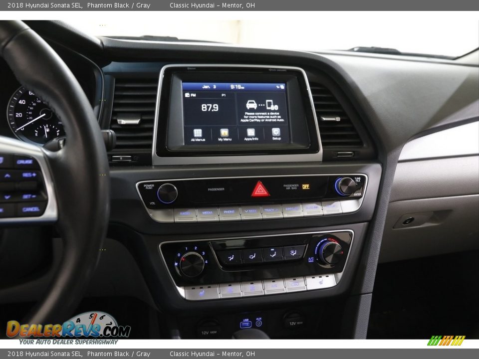 2018 Hyundai Sonata SEL Phantom Black / Gray Photo #9