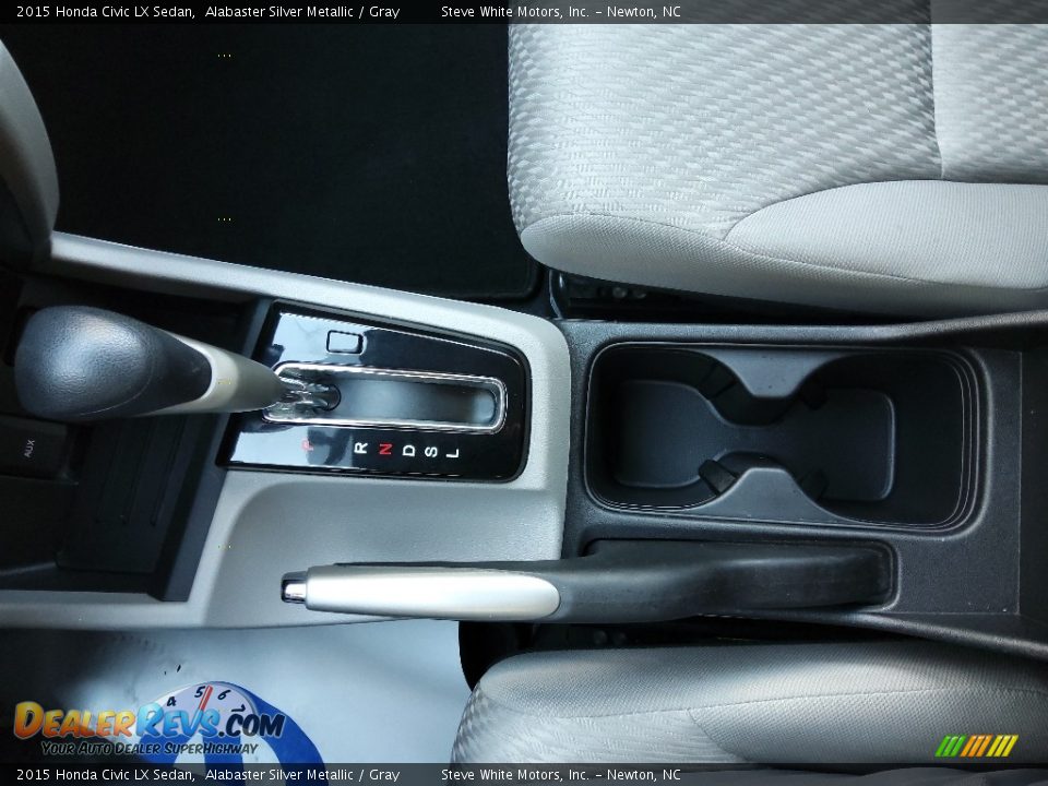 2015 Honda Civic LX Sedan Alabaster Silver Metallic / Gray Photo #25