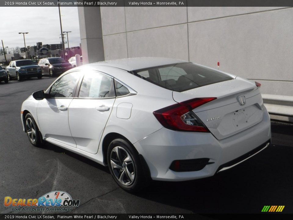 2019 Honda Civic LX Sedan Platinum White Pearl / Black/Ivory Photo #8