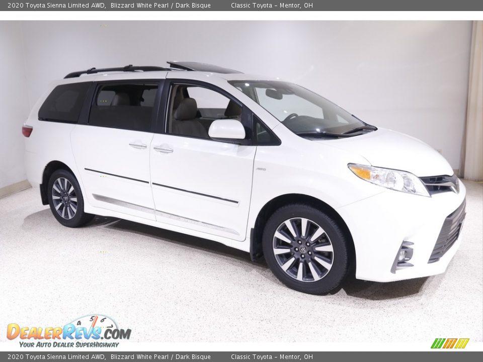 2020 Toyota Sienna Limited AWD Blizzard White Pearl / Dark Bisque Photo #1