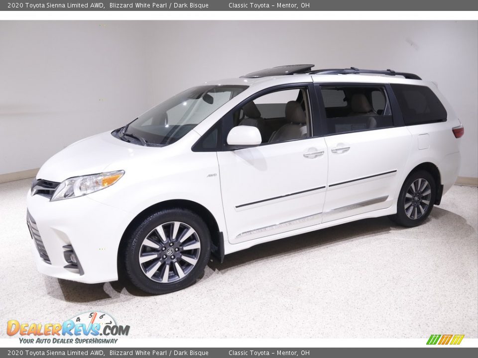 2020 Toyota Sienna Limited AWD Blizzard White Pearl / Dark Bisque Photo #3