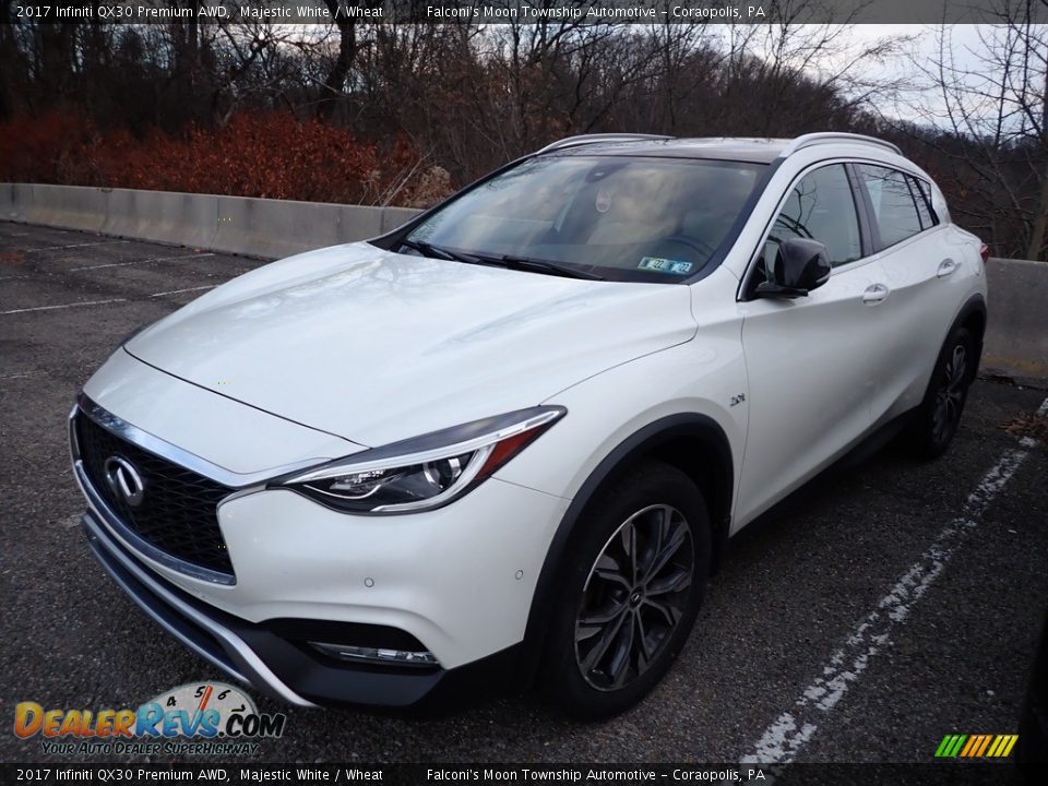 2017 Infiniti QX30 Premium AWD Majestic White / Wheat Photo #1