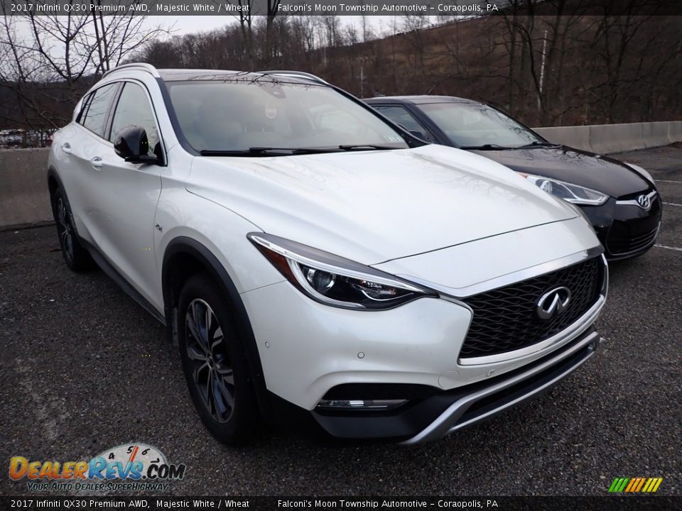 2017 Infiniti QX30 Premium AWD Majestic White / Wheat Photo #3