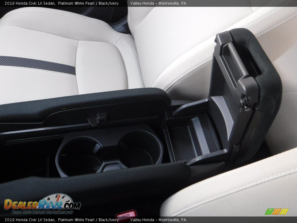 2019 Honda Civic LX Sedan Platinum White Pearl / Black/Ivory Photo #20