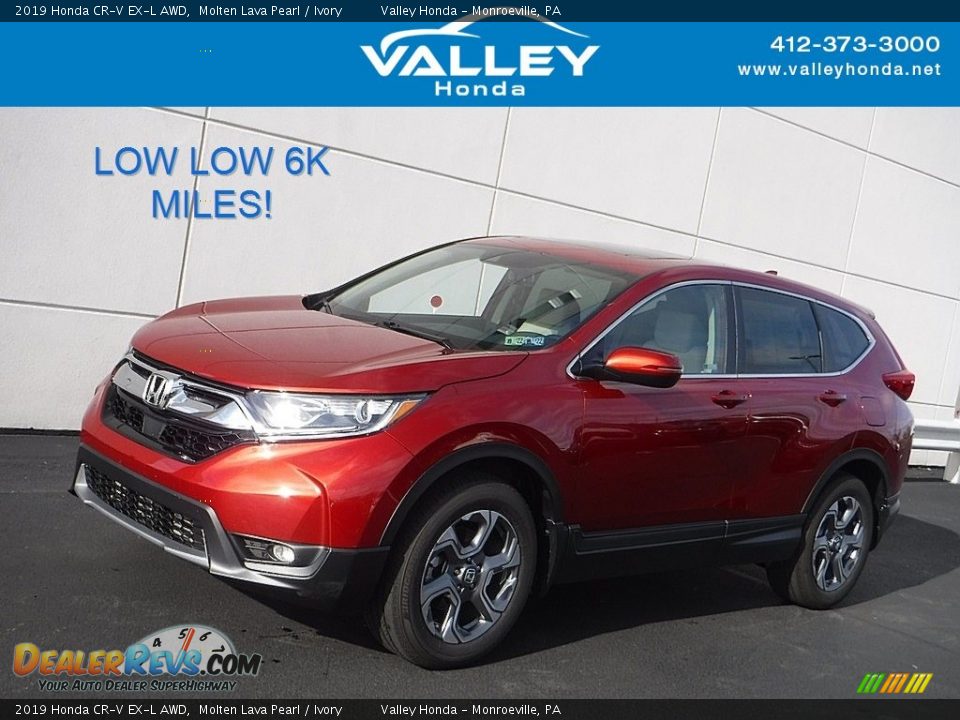 2019 Honda CR-V EX-L AWD Molten Lava Pearl / Ivory Photo #1