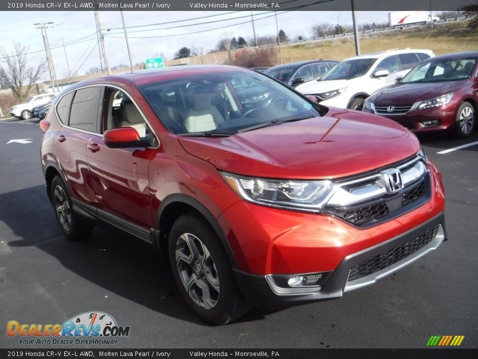 2019 Honda CR-V EX-L AWD Molten Lava Pearl / Ivory Photo #7