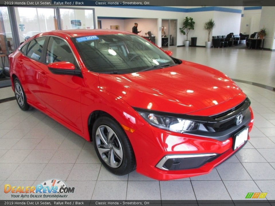 2019 Honda Civic LX Sedan Rallye Red / Black Photo #3