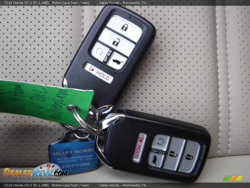 2019 Honda CR-V EX-L AWD Molten Lava Pearl / Ivory Photo #28