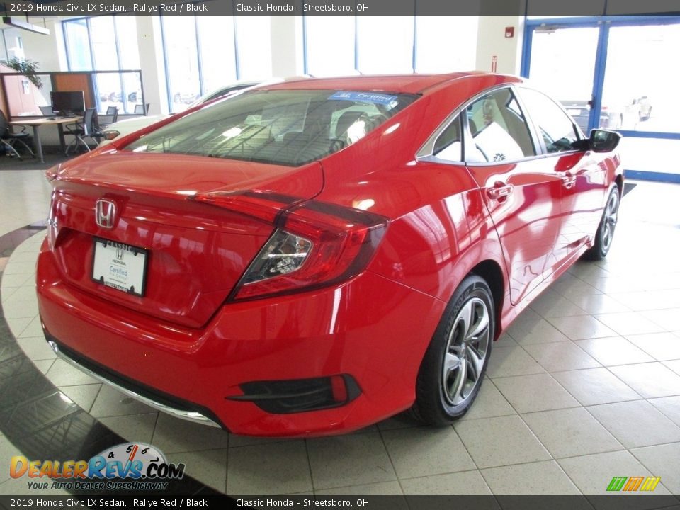 2019 Honda Civic LX Sedan Rallye Red / Black Photo #7