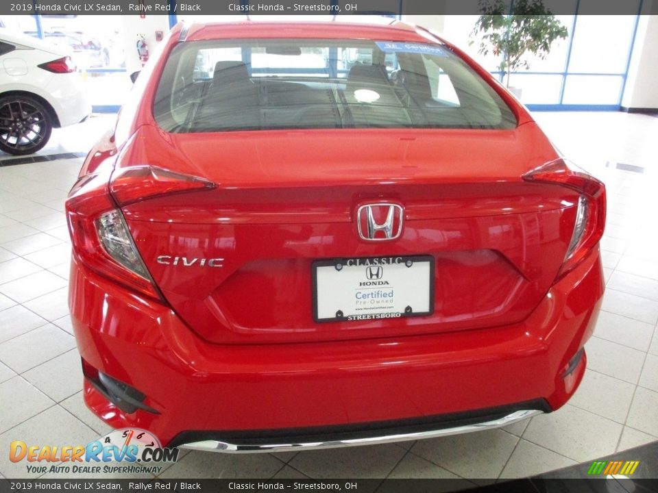 2019 Honda Civic LX Sedan Rallye Red / Black Photo #8