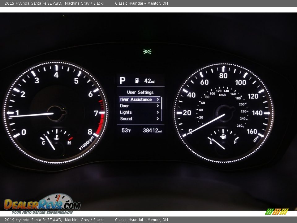 2019 Hyundai Santa Fe SE AWD Machine Gray / Black Photo #8