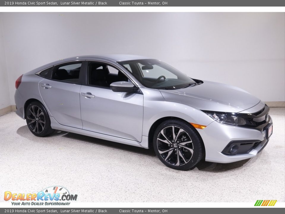 2019 Honda Civic Sport Sedan Lunar Silver Metallic / Black Photo #1