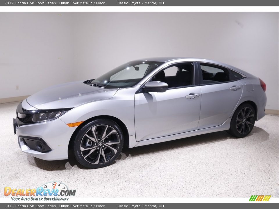 2019 Honda Civic Sport Sedan Lunar Silver Metallic / Black Photo #3