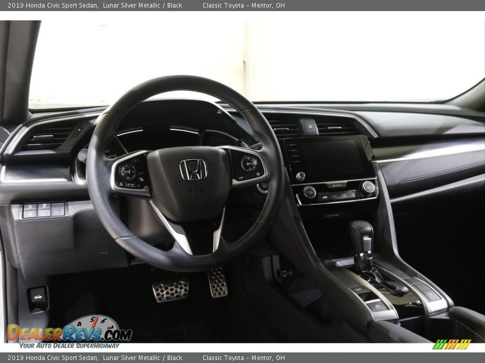 2019 Honda Civic Sport Sedan Lunar Silver Metallic / Black Photo #6