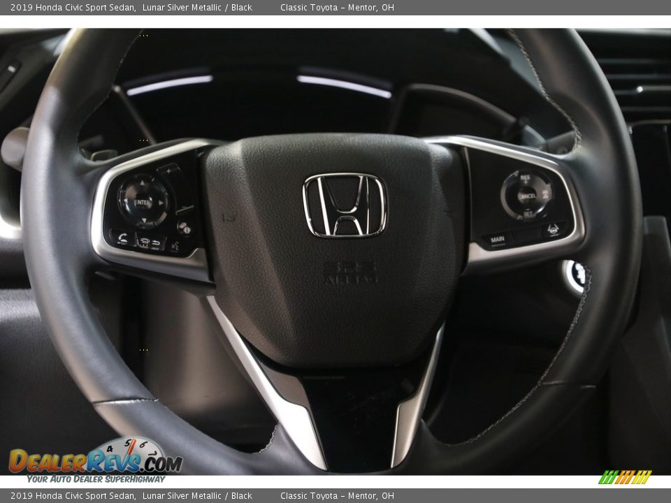 2019 Honda Civic Sport Sedan Lunar Silver Metallic / Black Photo #7