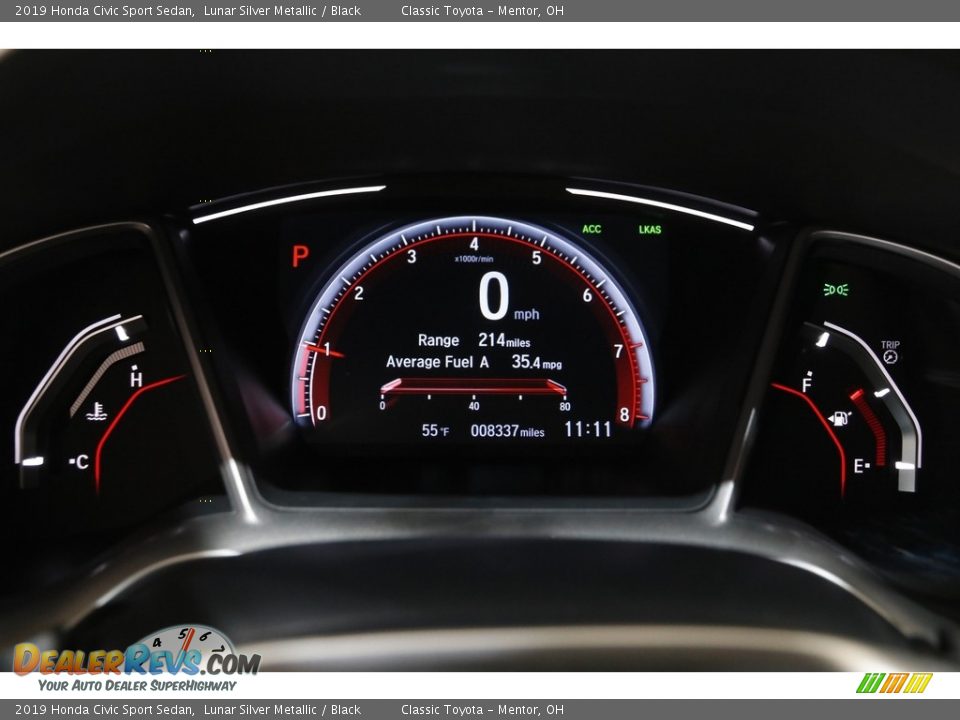 2019 Honda Civic Sport Sedan Lunar Silver Metallic / Black Photo #8