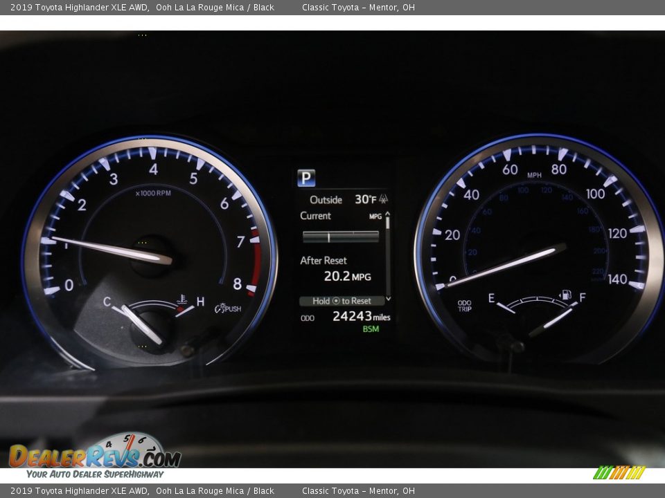 2019 Toyota Highlander XLE AWD Ooh La La Rouge Mica / Black Photo #8