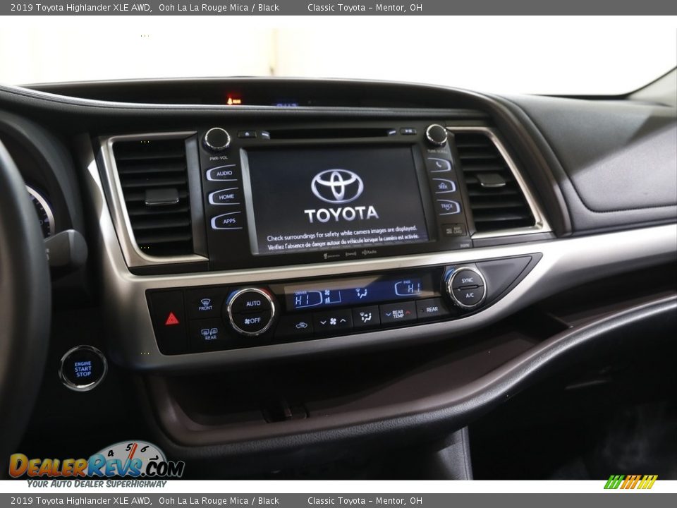 2019 Toyota Highlander XLE AWD Ooh La La Rouge Mica / Black Photo #9